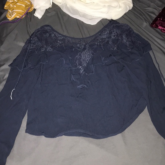 American eagle Navy blue crop top - Picture 3 of 5